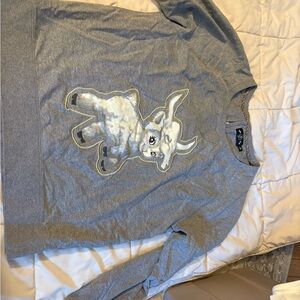 Cute Gray Sweater with Cutesy Goat Design